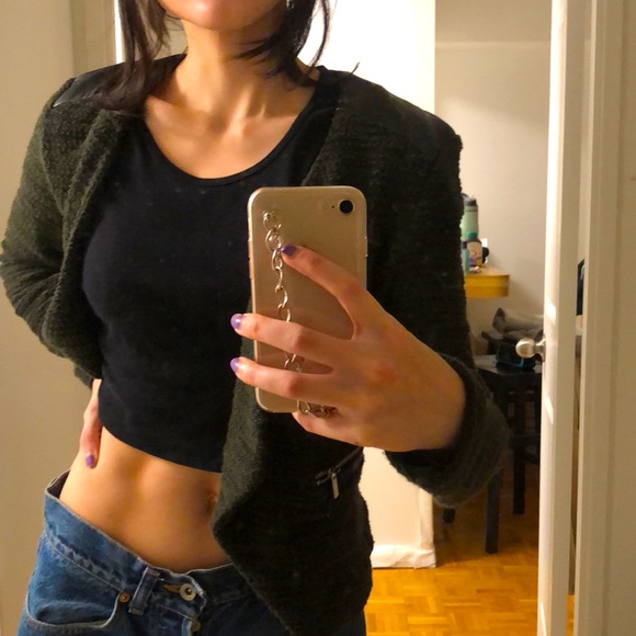 H&M green knitted jacket - Picture 3 of 4